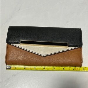 Black & Brown Envelope Clutch